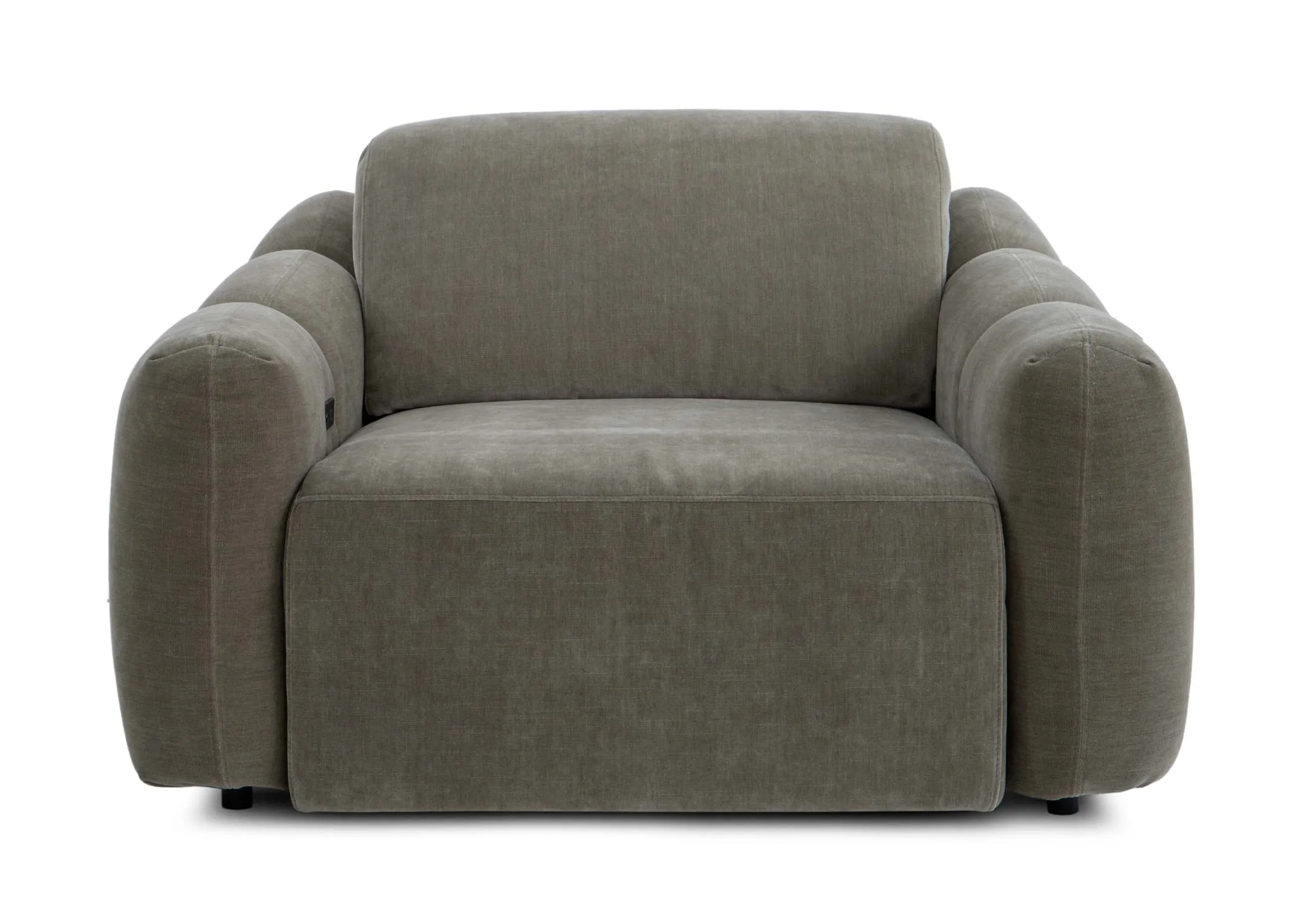A green armchair from EZ Livings Eleanor range. Back view