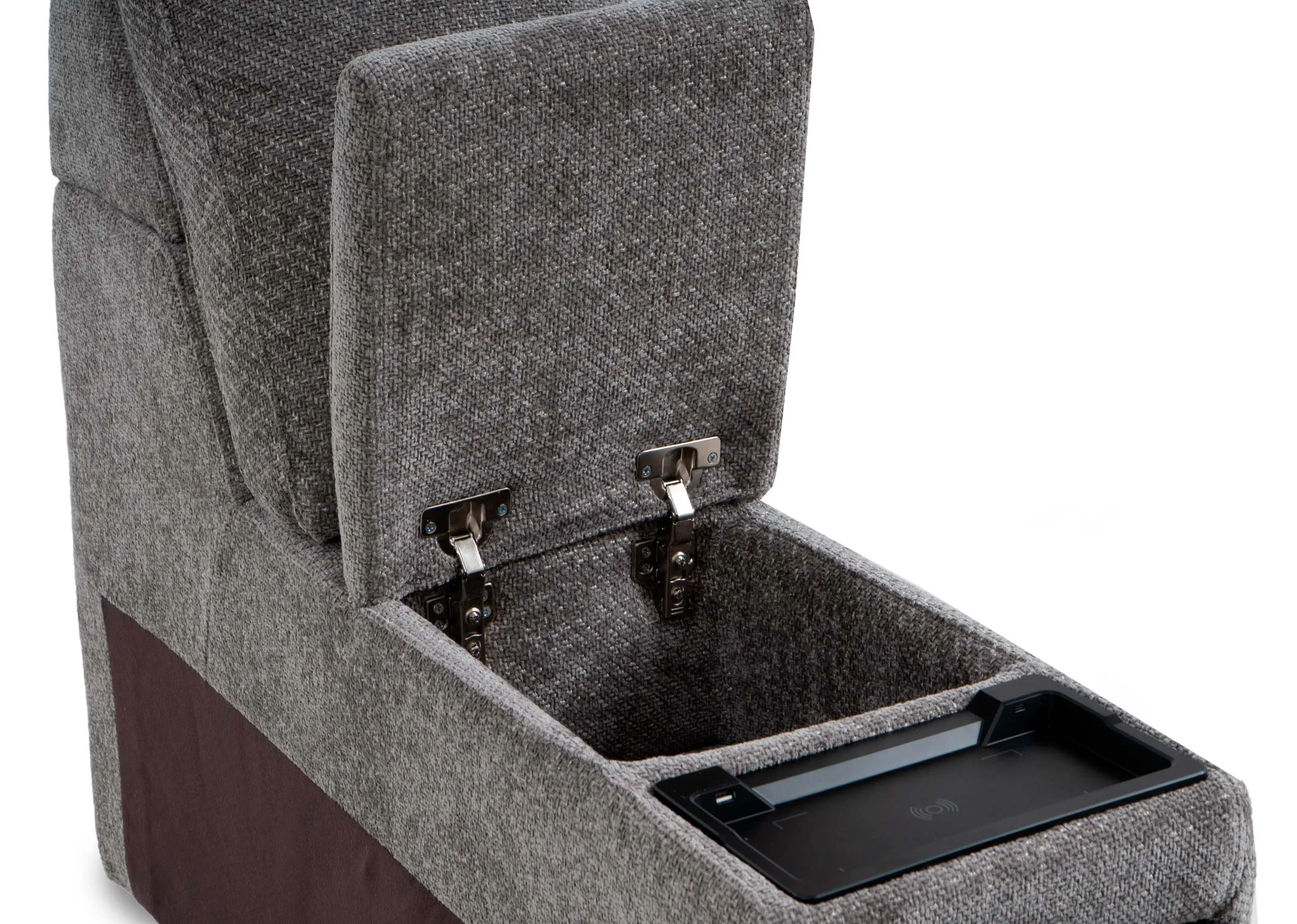 A grey drinks holder from EZ Livinga Montero range. Side view