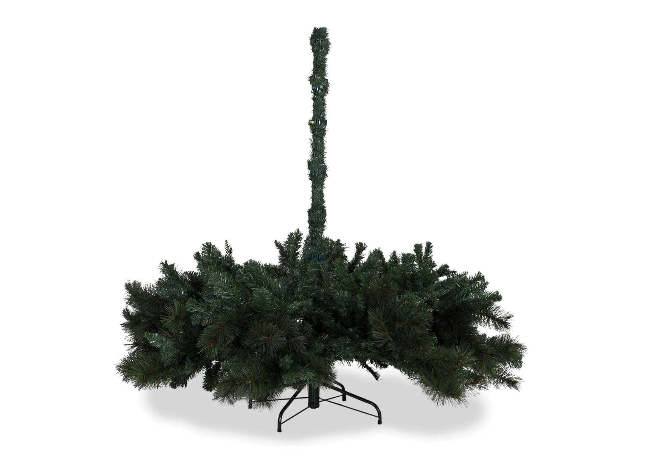 A shot of the 7ft mixed needle Christmas tree with 2 sections in place.