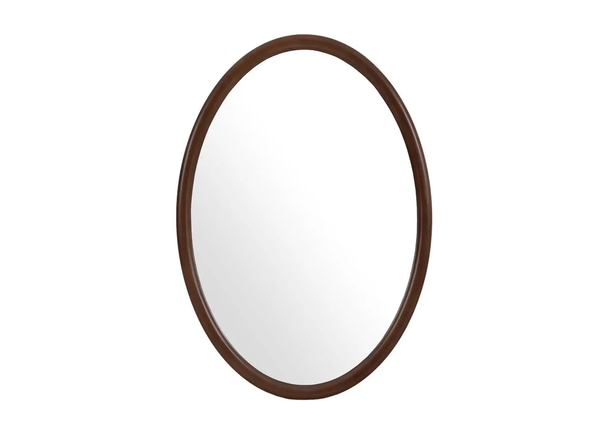 70cm X 100cm Brown Oval Wall Mirror - Vita