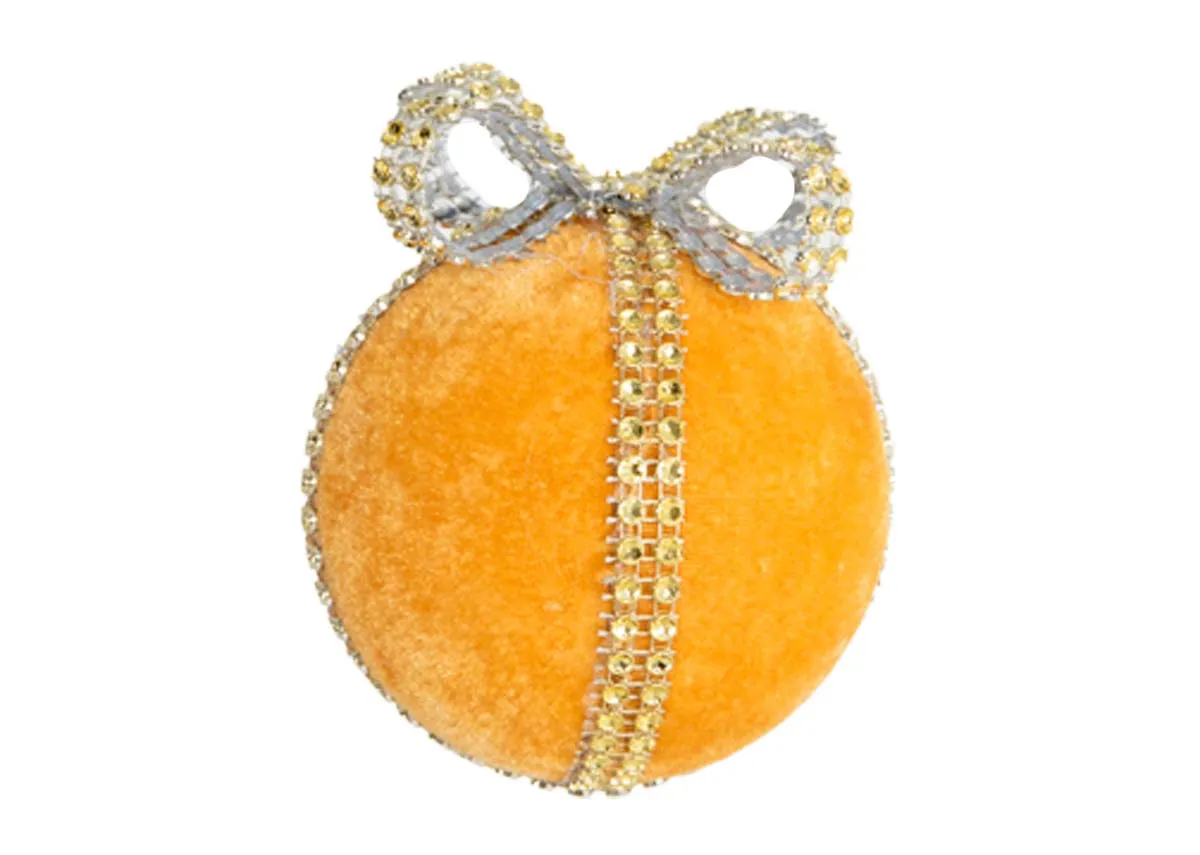 Box of 12 Gold Ball with Bow Christmas Bauble EZ Living Furniture