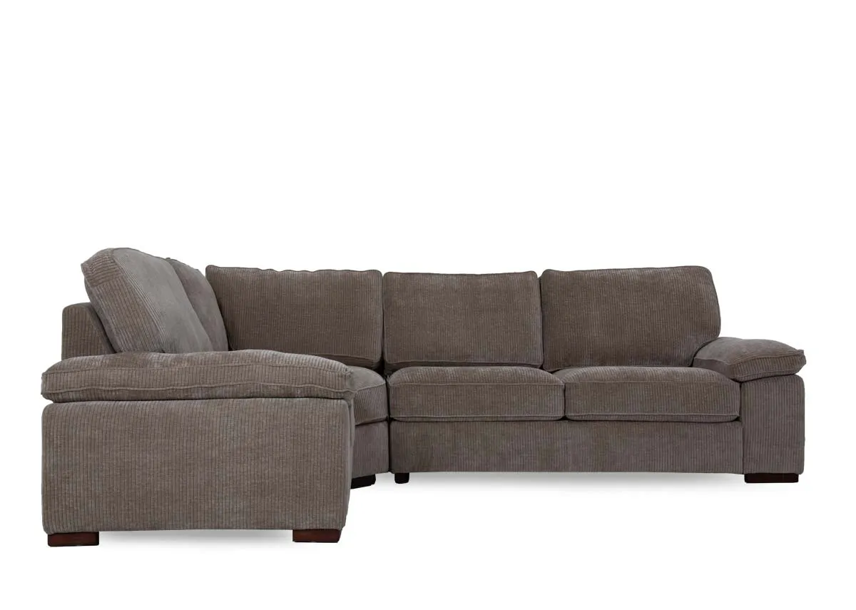 A dimension image of the Westport Large Beige LHF Corner sofa with 298cm x 104cm x 92cm