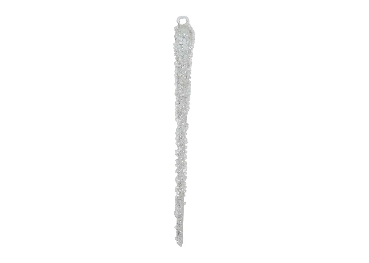 Box of 6 Antique Glitter Icicles 30cm - Christmas Decoration