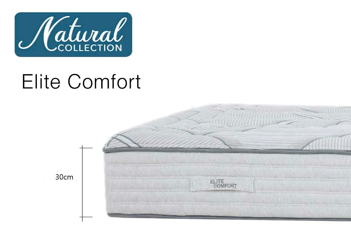A dimension image of the Elite Comfort Mattress with 30cm depth.