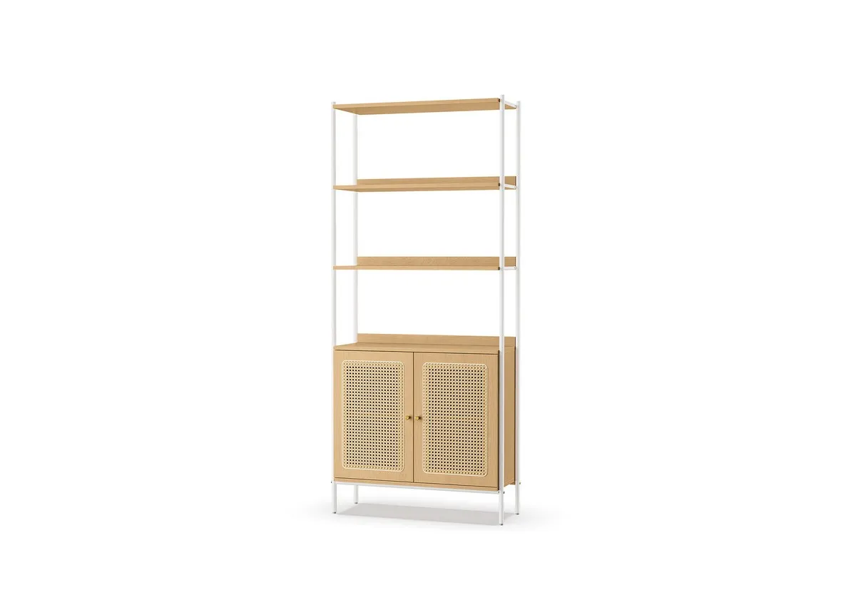 2 Door Natural Bookcase - Sienna