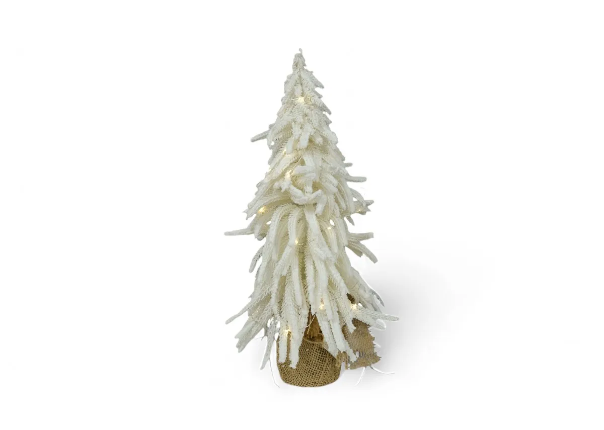 45cm Elsie Snow Tree with Lights - Christmas Figurine