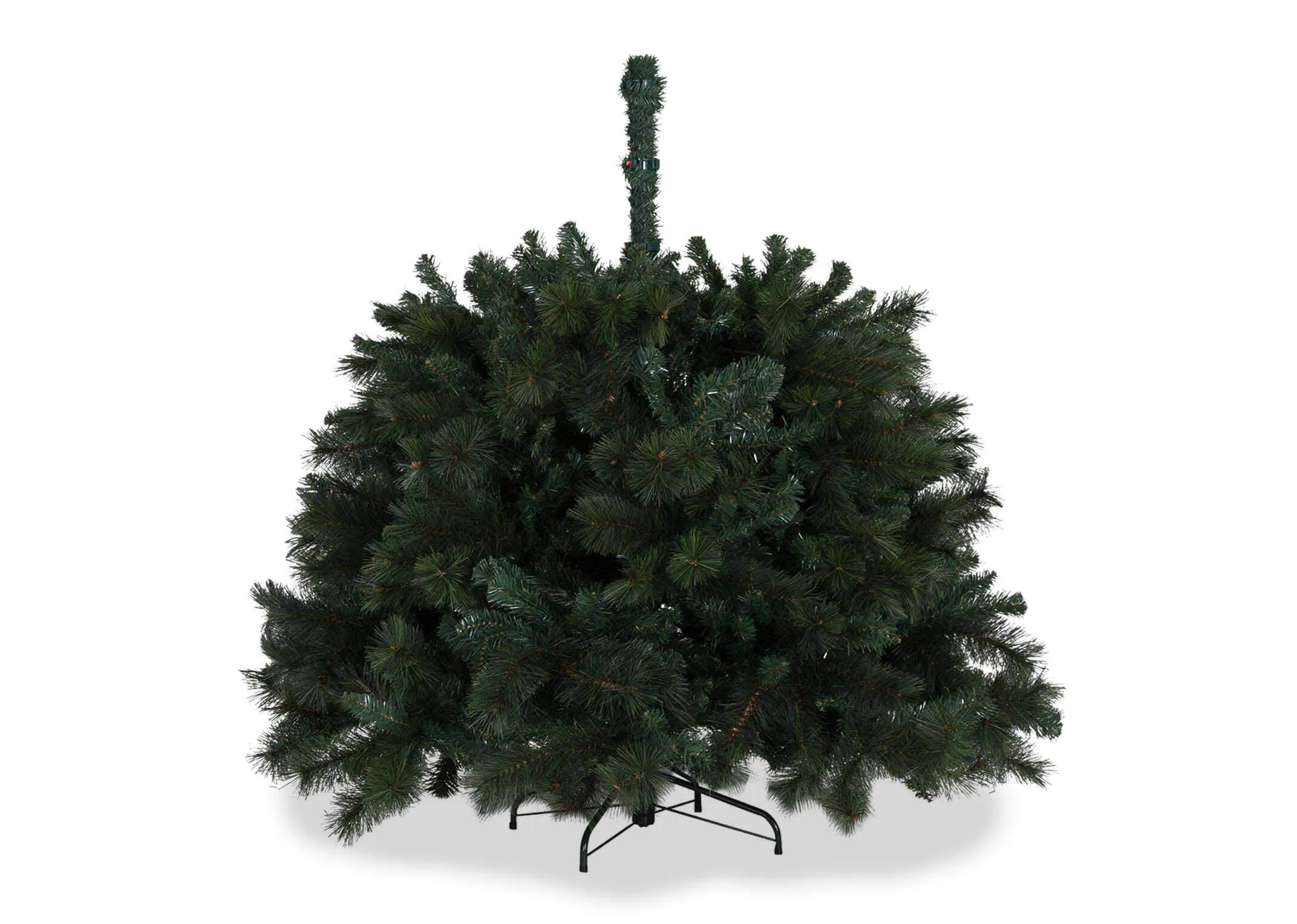 A shot of the 7ft mixed needle Christmas tree with 5 sections in place.