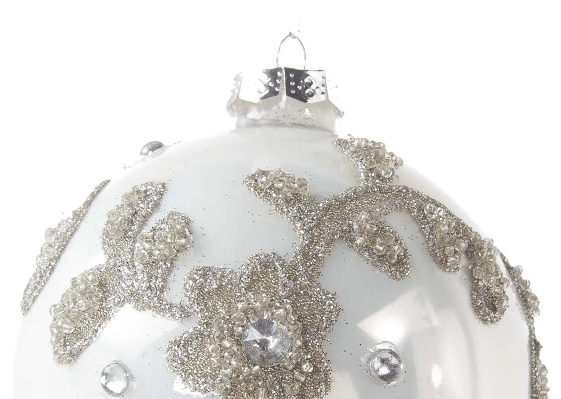 A dimension image of the Christmas Joy bauble with 8cm
