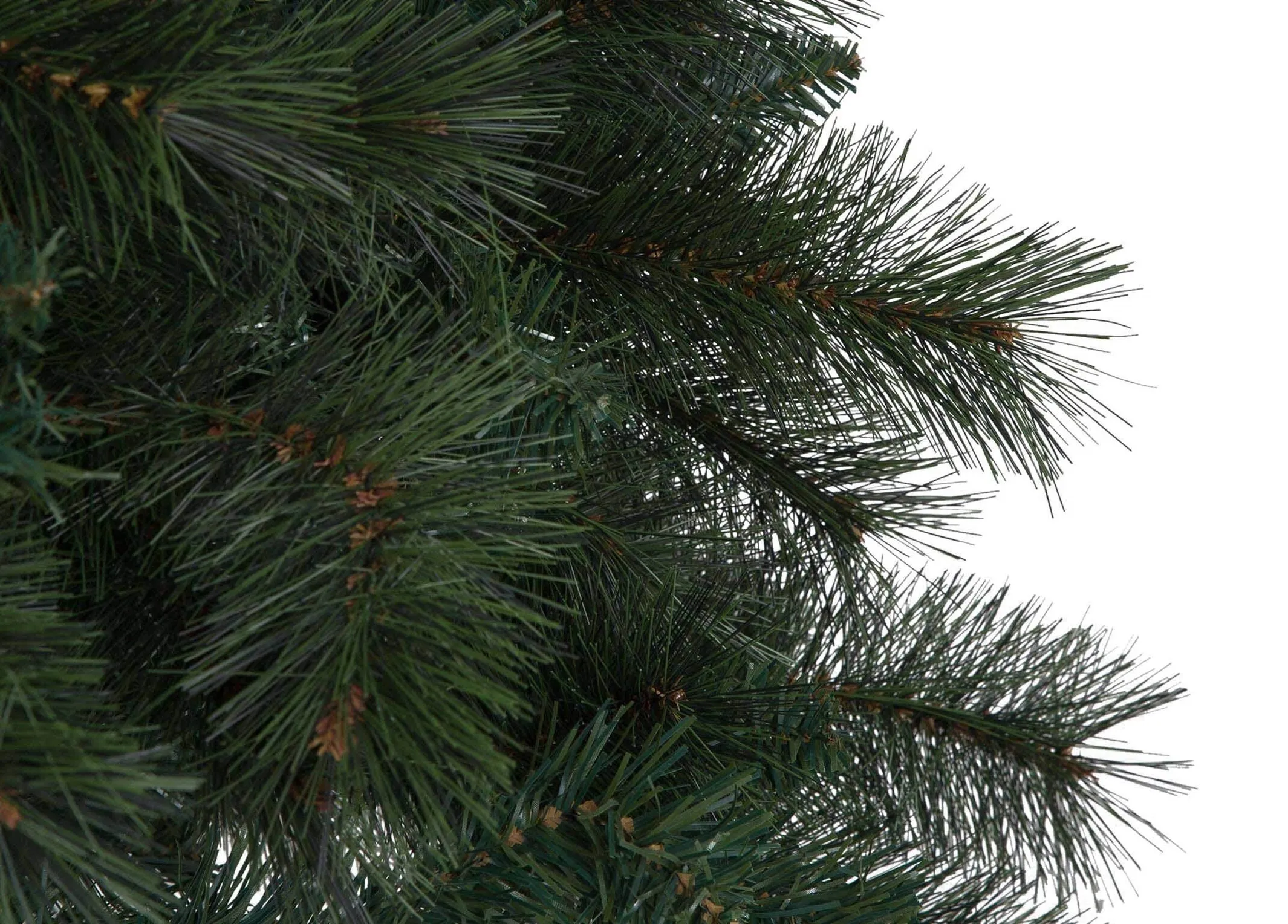 A close up of the Pine Christmas Tree highlighting the bristles and branches of the tree..