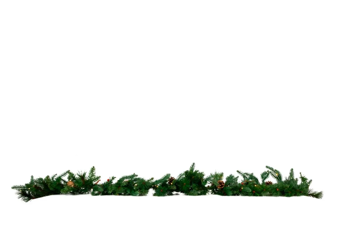 Green With Lights - Christmas Garland