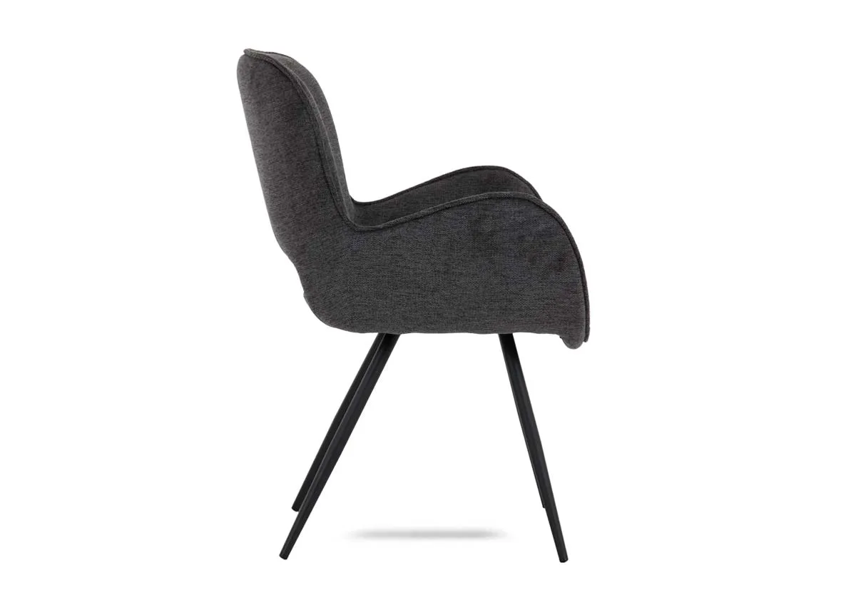 A dimension image of the Lillie Grey Chair with 60cm x 60cm x 87cm