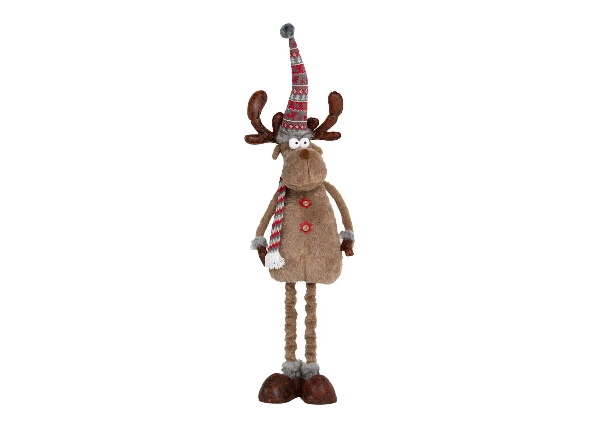 Noel Fabric Reindeer - Christmas Figurine