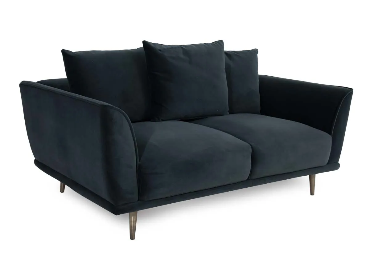 2 Seater Charcoal Grey Velvet Sofa Katie EZ Living Furniture