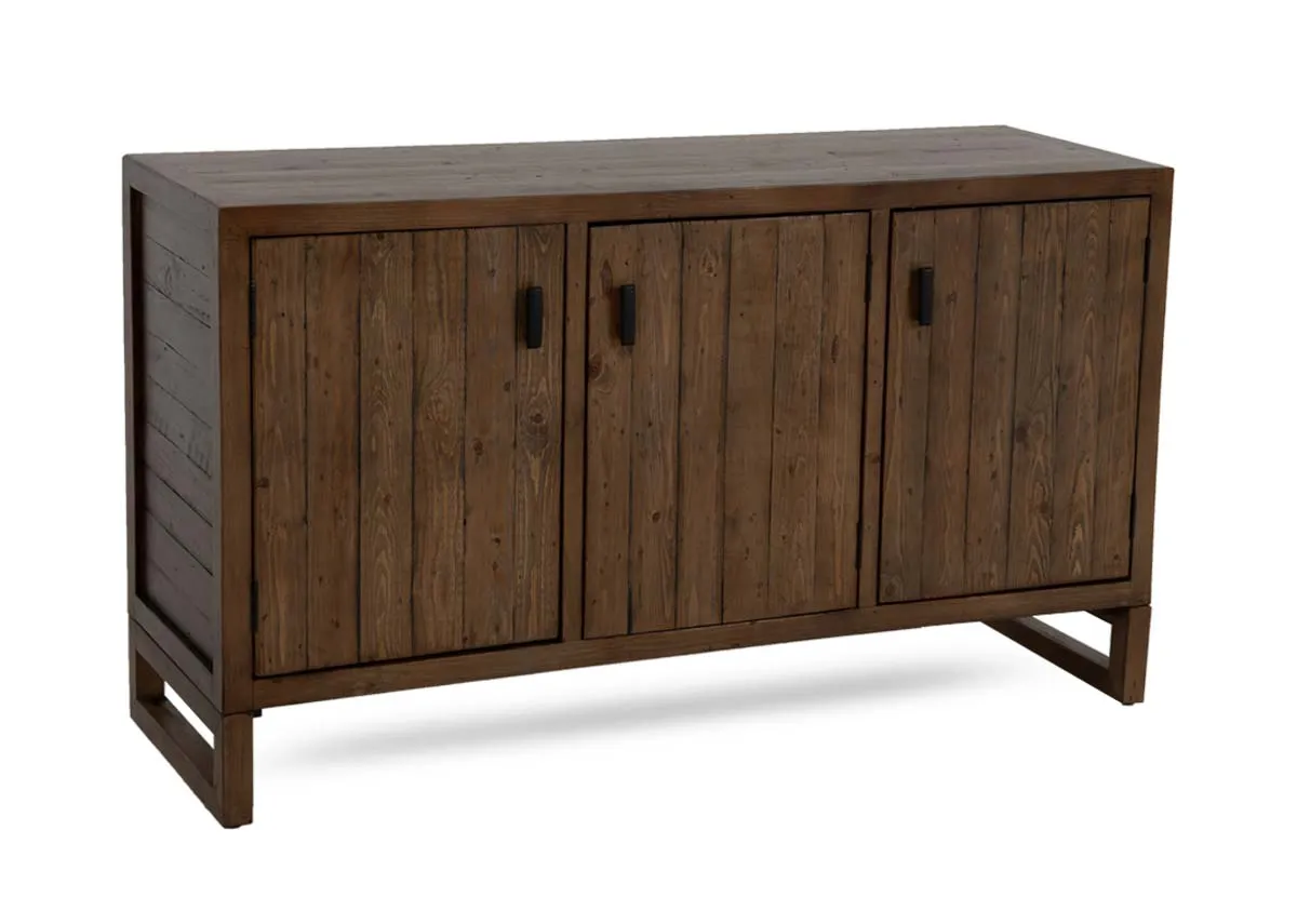 3 Door Cashew Reclaimed Sideboard - Ladder
