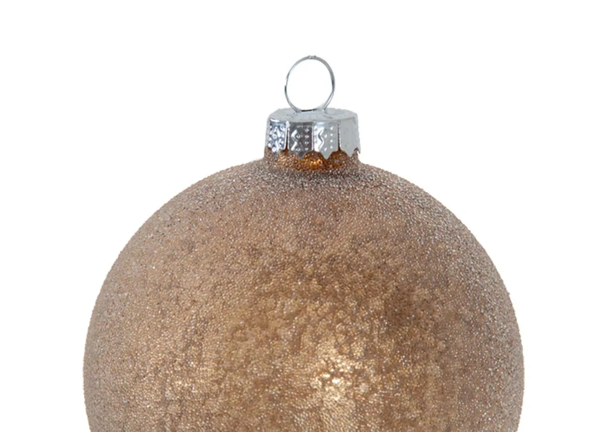 A dimension image of the Away in a Manger 10cm baubles