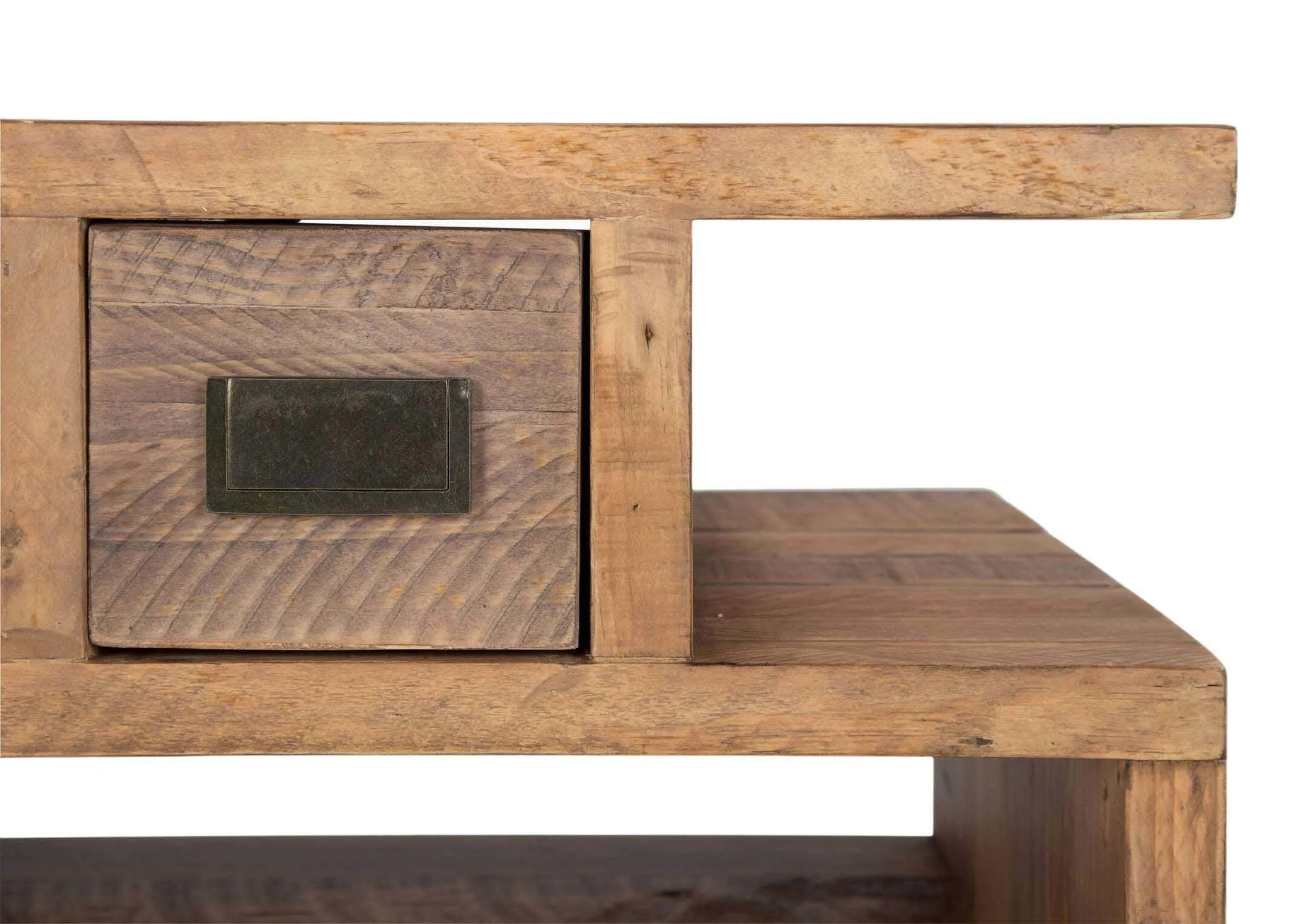 Dimensions of 3 drawer 1 shelf pine Polygon lamp table - 55 cm (Width) x 55 cm (Depth) x 60 cm (Height)