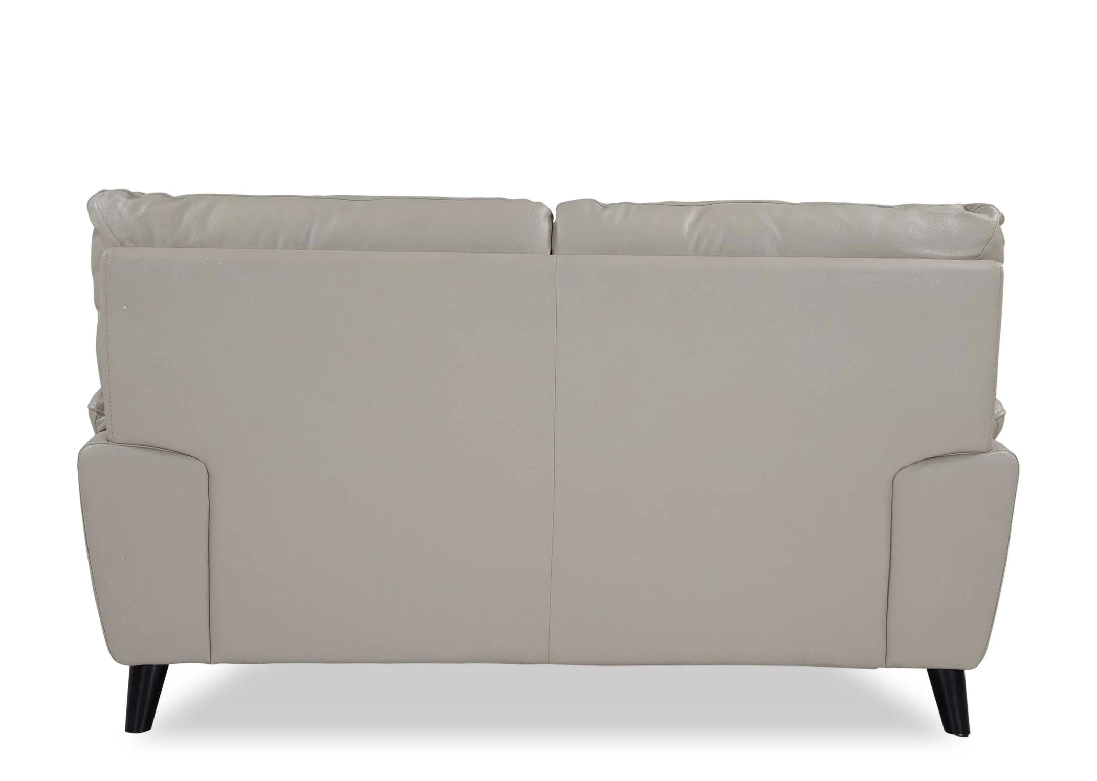 A diemsnion image for the Alfredo 2 seater light grey leather sofa 95cm (Height) x 173cm (Width) x 96cm (Depth)