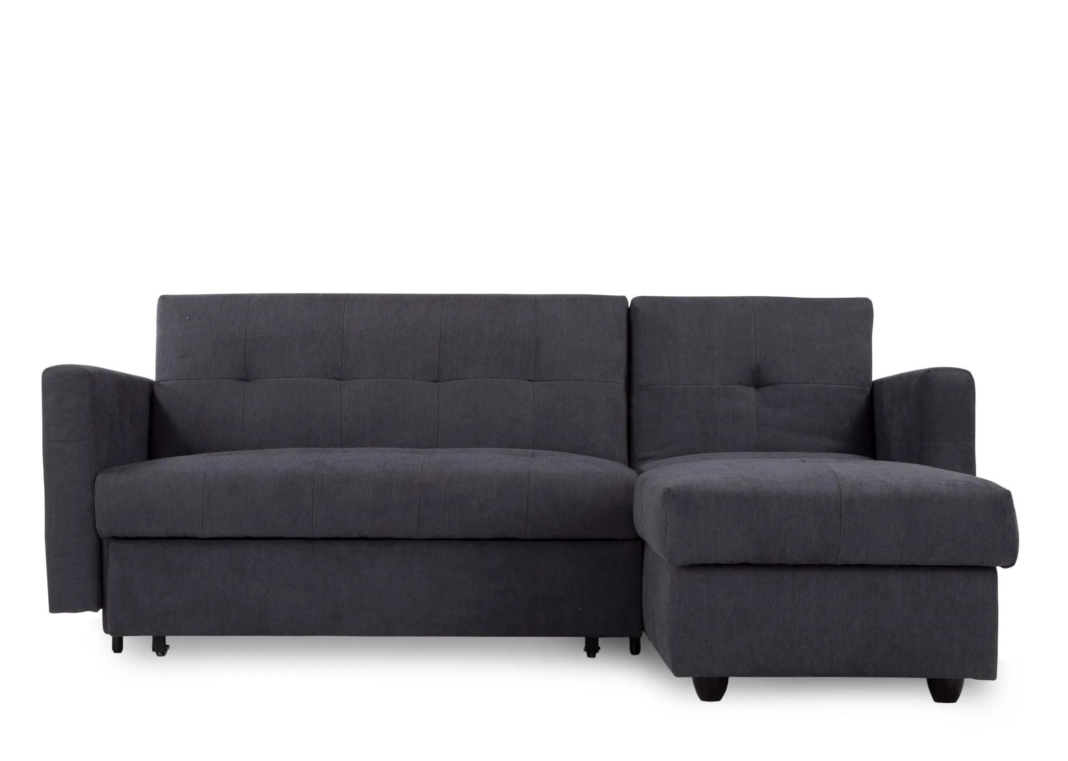 A front view image of the Dalkey grey fabric 3 seater.