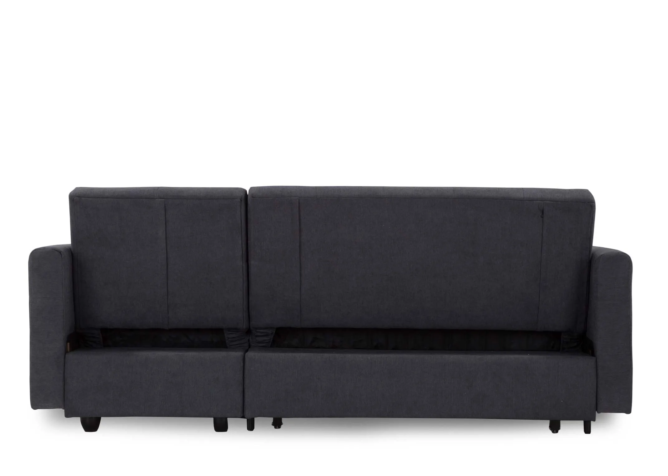 A side view of the Dalkey grey fabric 3 seater.