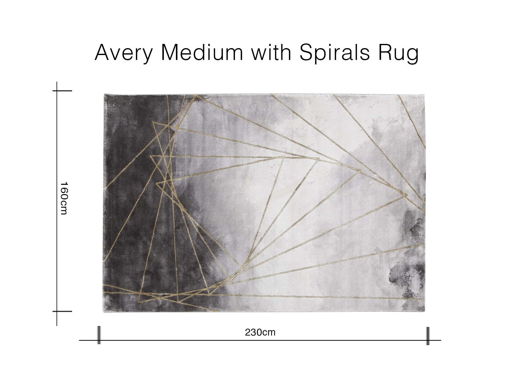 A view from left to right looking at the medium Avery rug