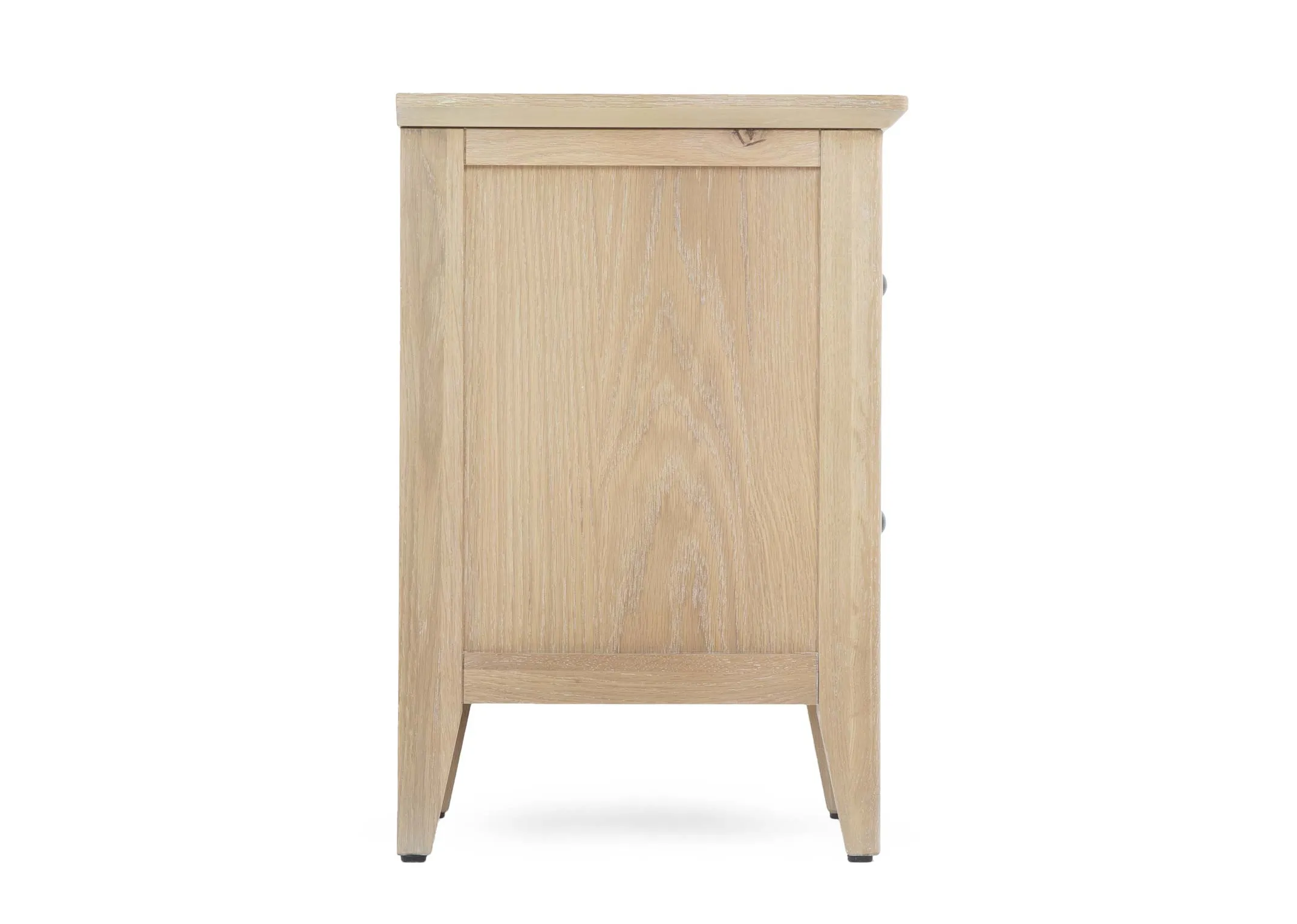 A 2 Drawer Oak & Pine Chevron locker from EZ Living Furniture's Herringbone range. Front view shows finish