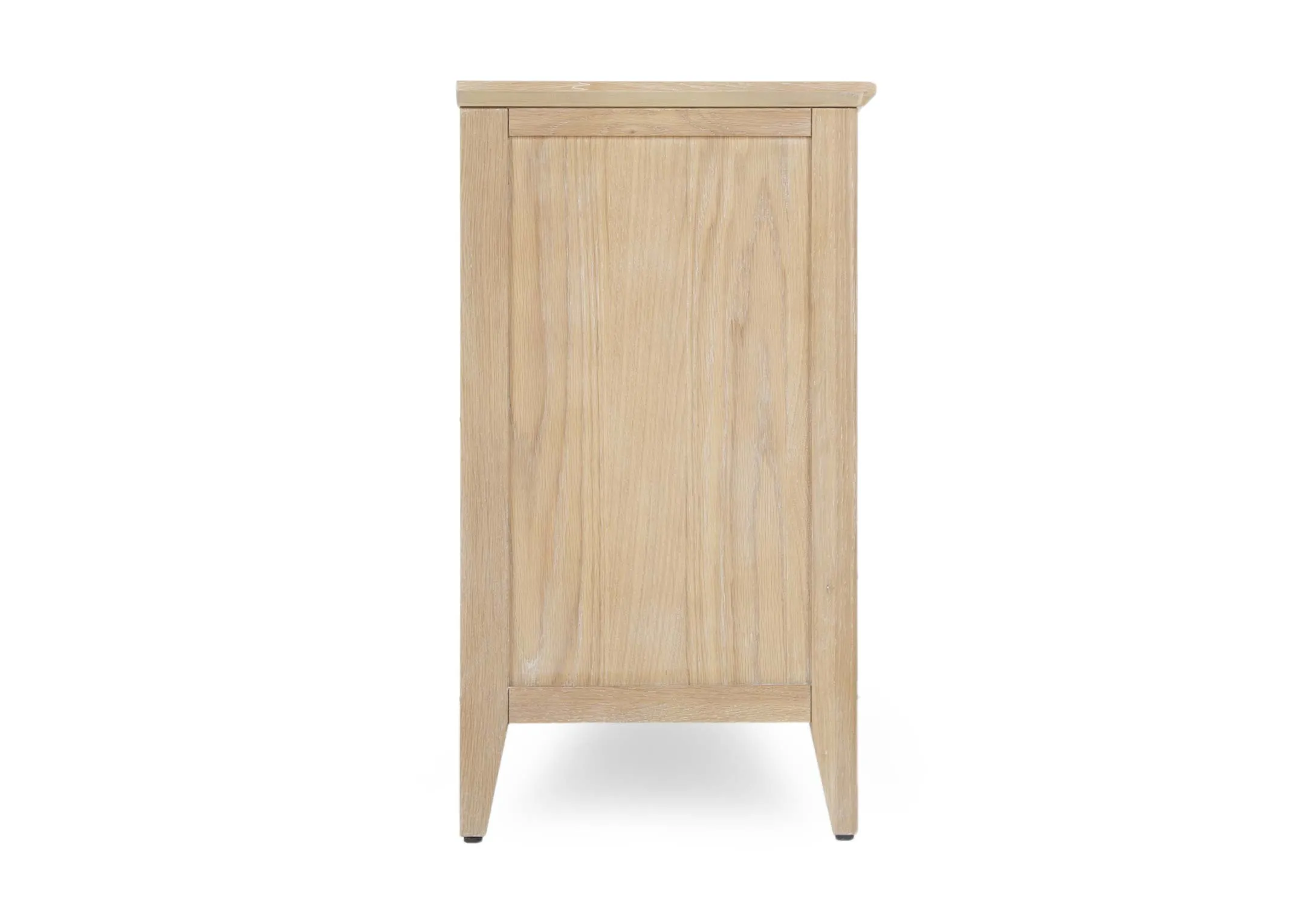 A 6 Drawer Oak & Pine Chevron Wide Chest from EZ Living Furniture's Herringbone range.Closeup of inside drawer