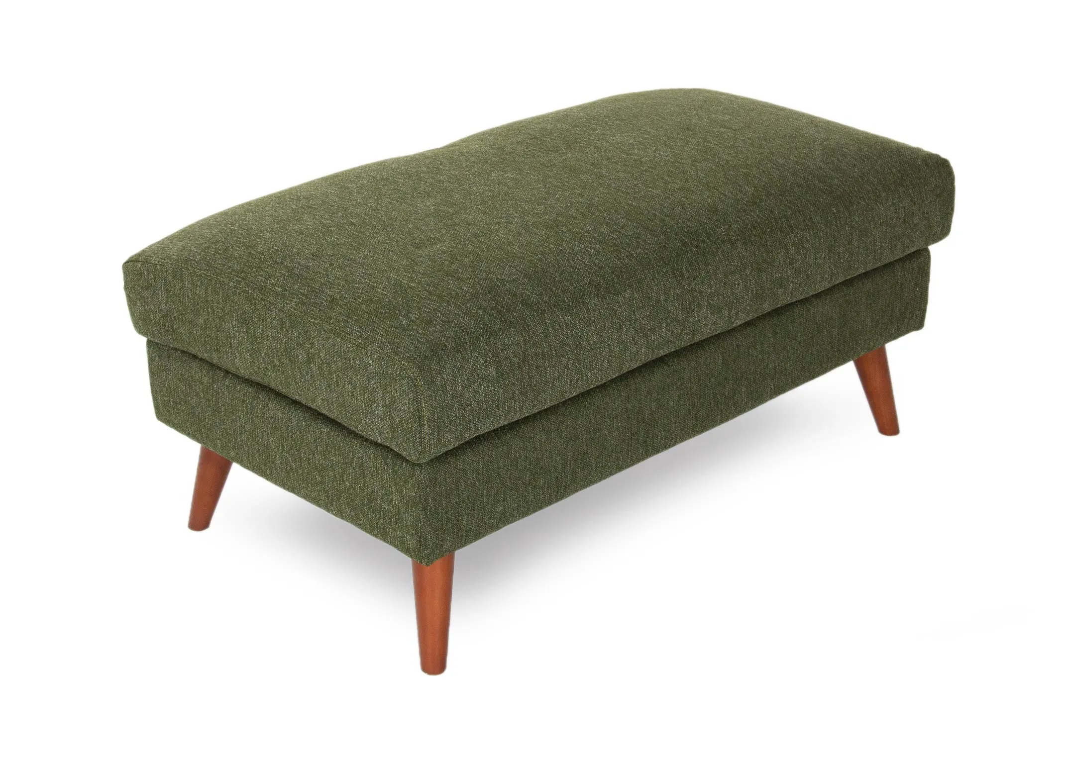 Large Green Fabric Foostool - Presley