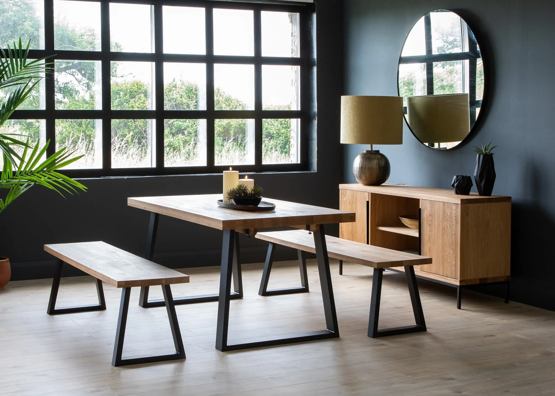 160cm Oak Dining Bench - Renvyle