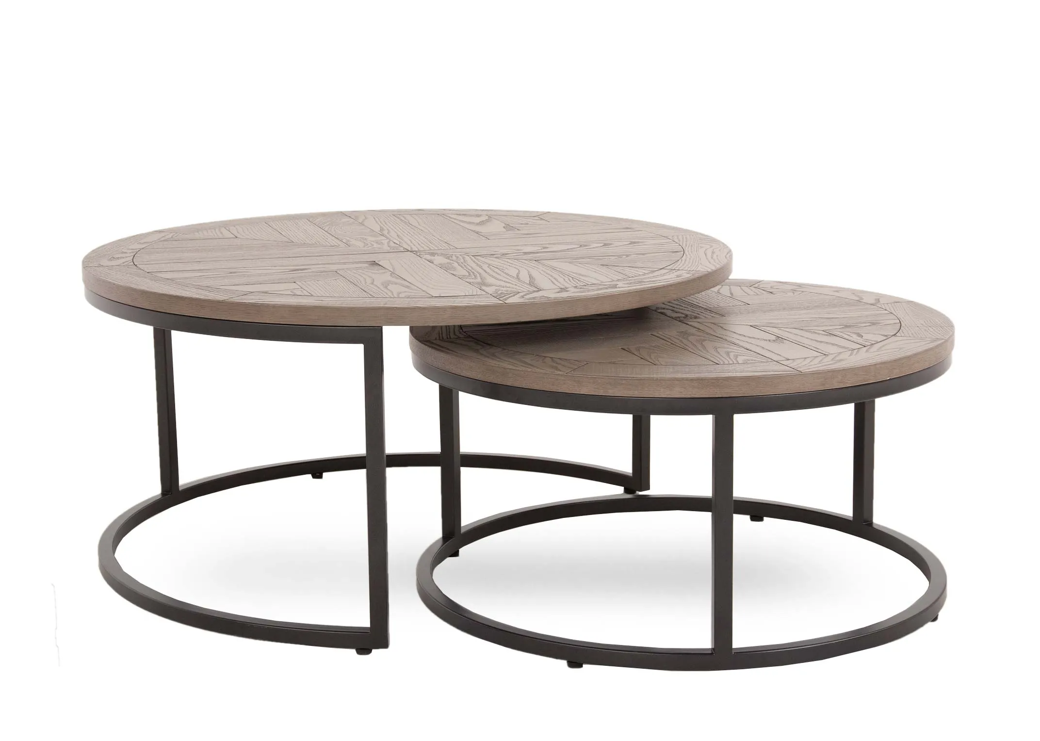 Nest of 2 Grey Ash Tables - Monroe