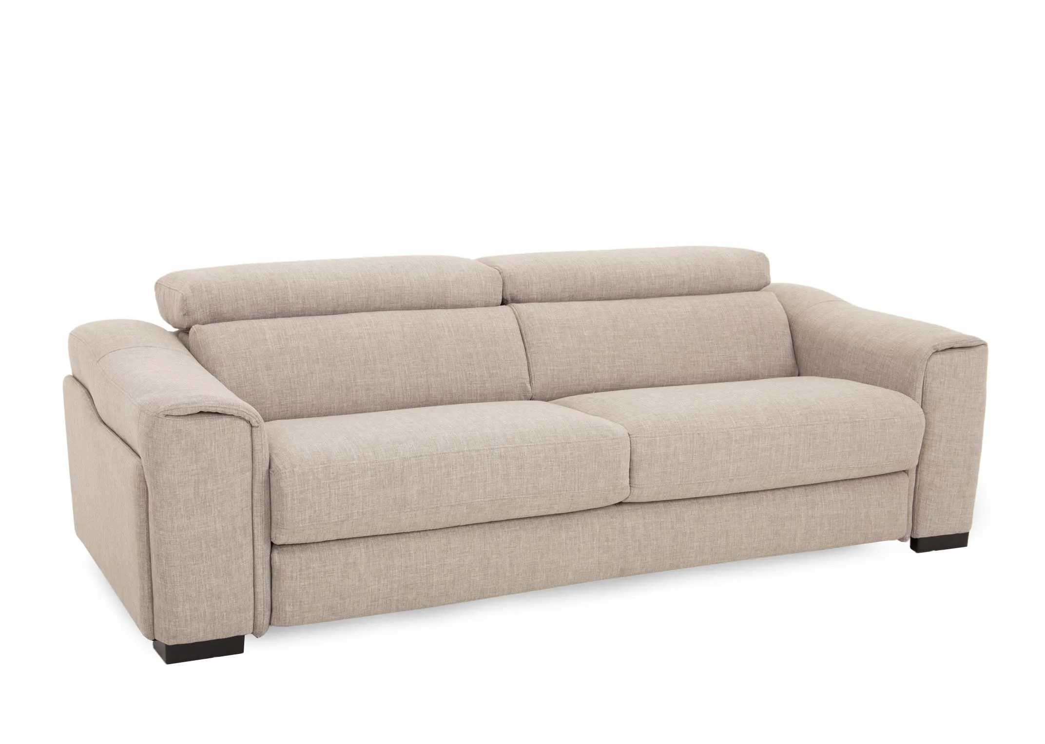 A lifestyle image of the Murano sofabed as a sofa with cushions and Charvi rug.