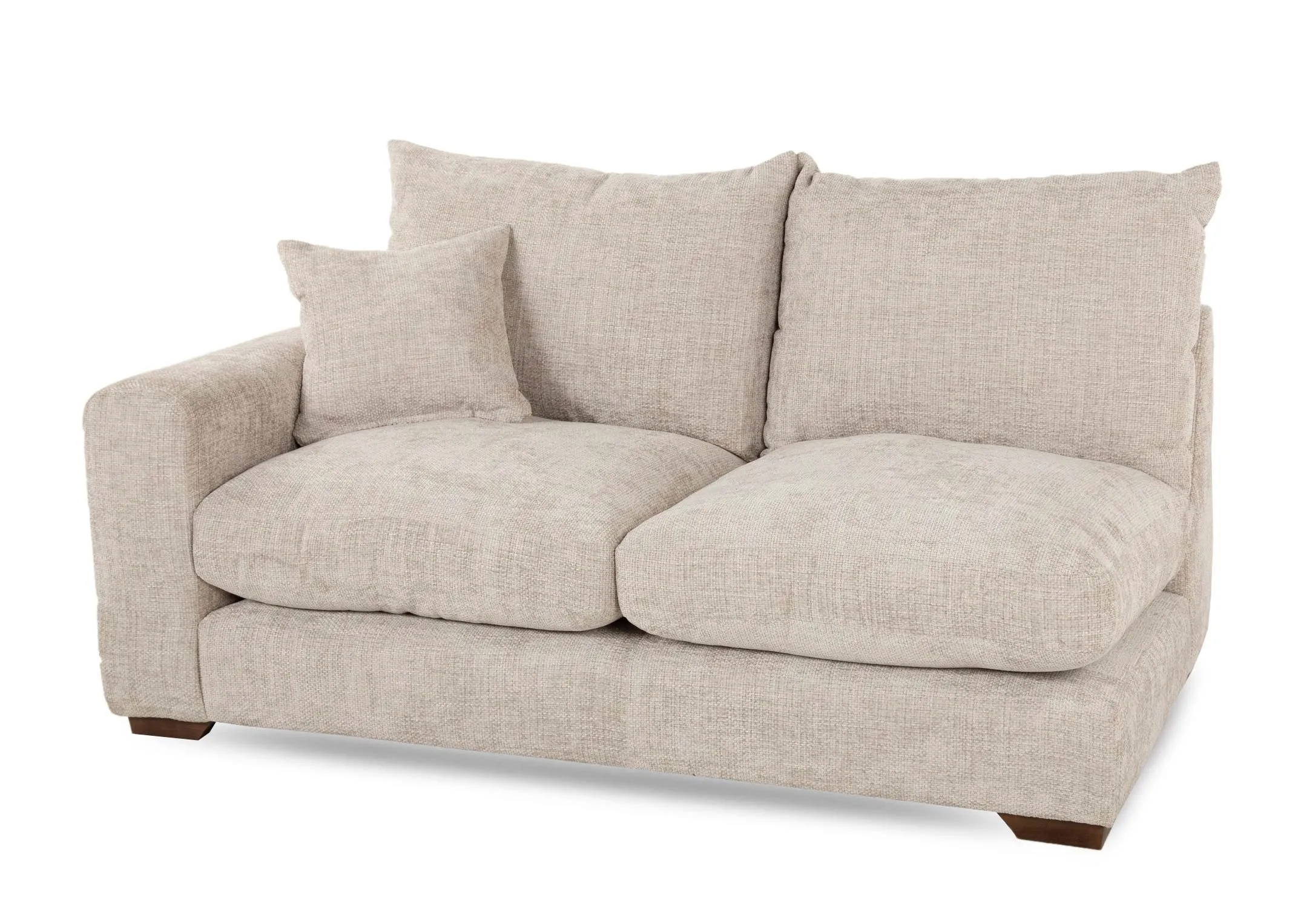 A beige Fabric 1 Arm 2 seater LHF corner sofa unit from EZ Livings Aurora range.