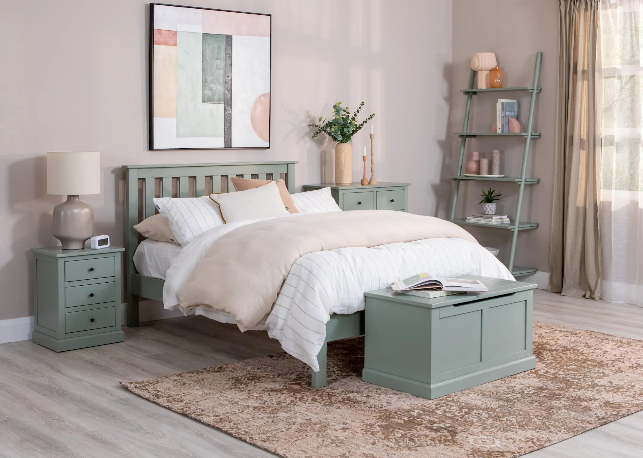 Single (3ft) Light Green Bed Frame - Atlas