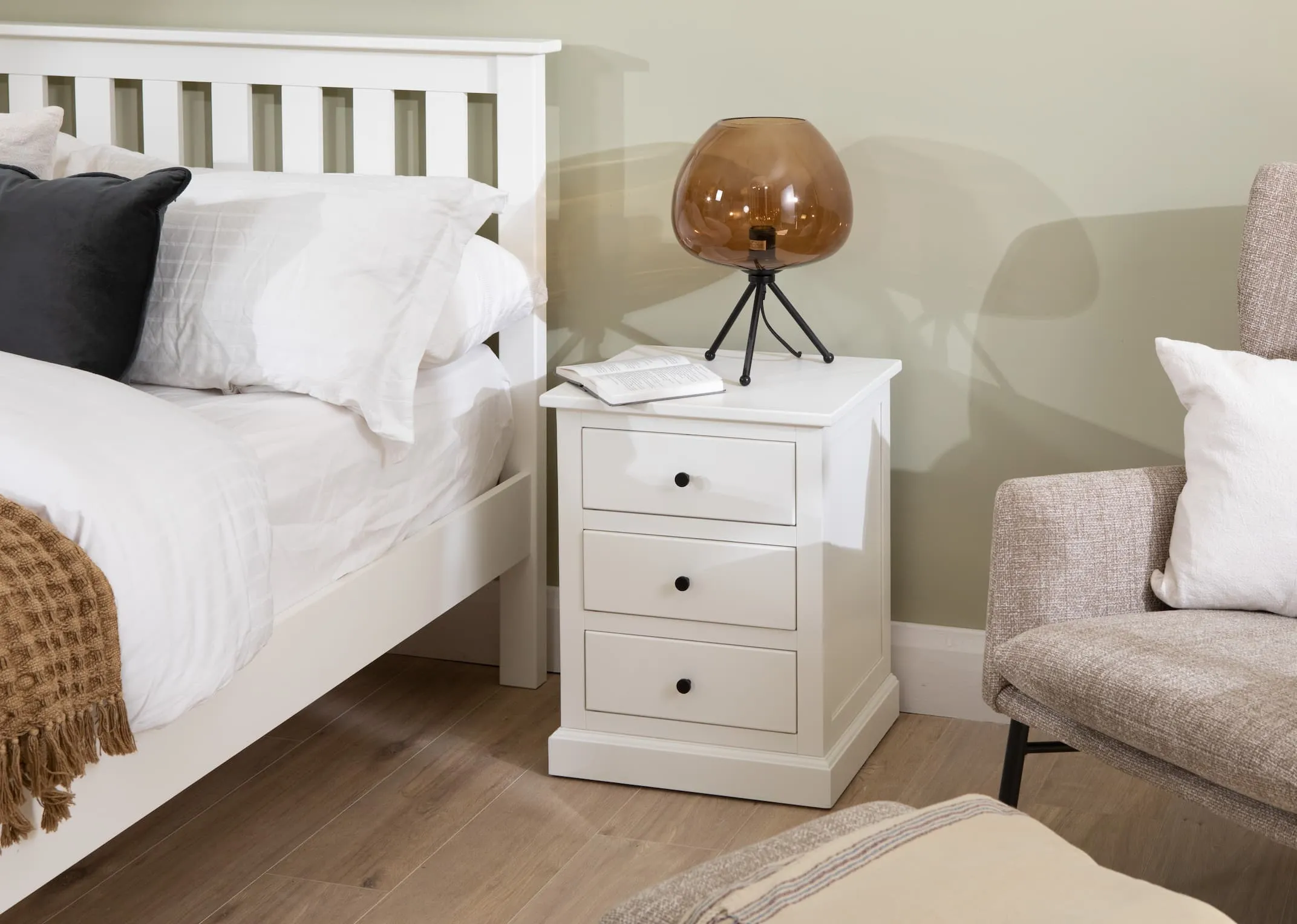 3 Drawer White Locker - Atlas