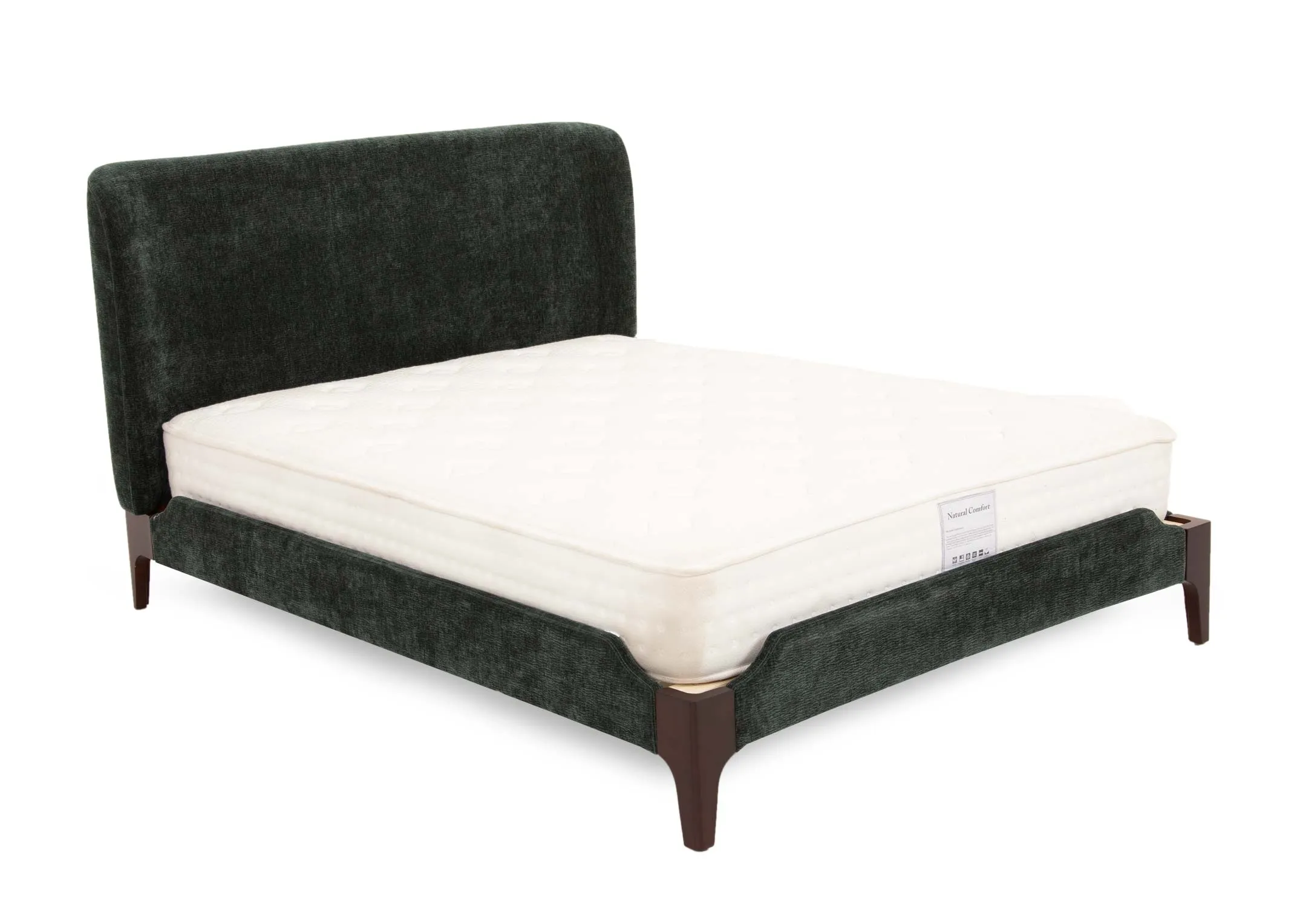 Double (4ft6) Green Fabric Bed Frame - Calm