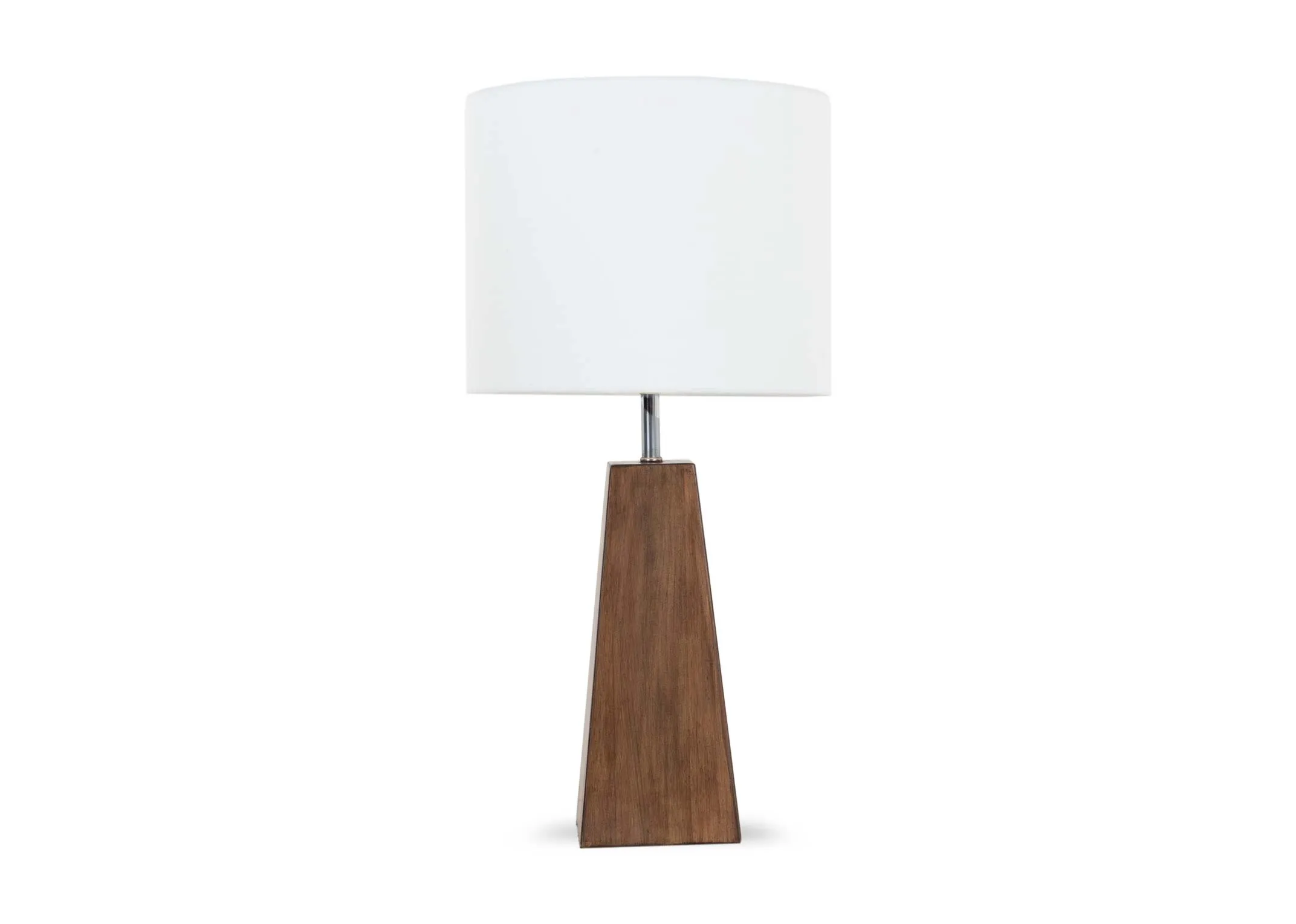 Wooden Table Lamp with White Shade - Fauna