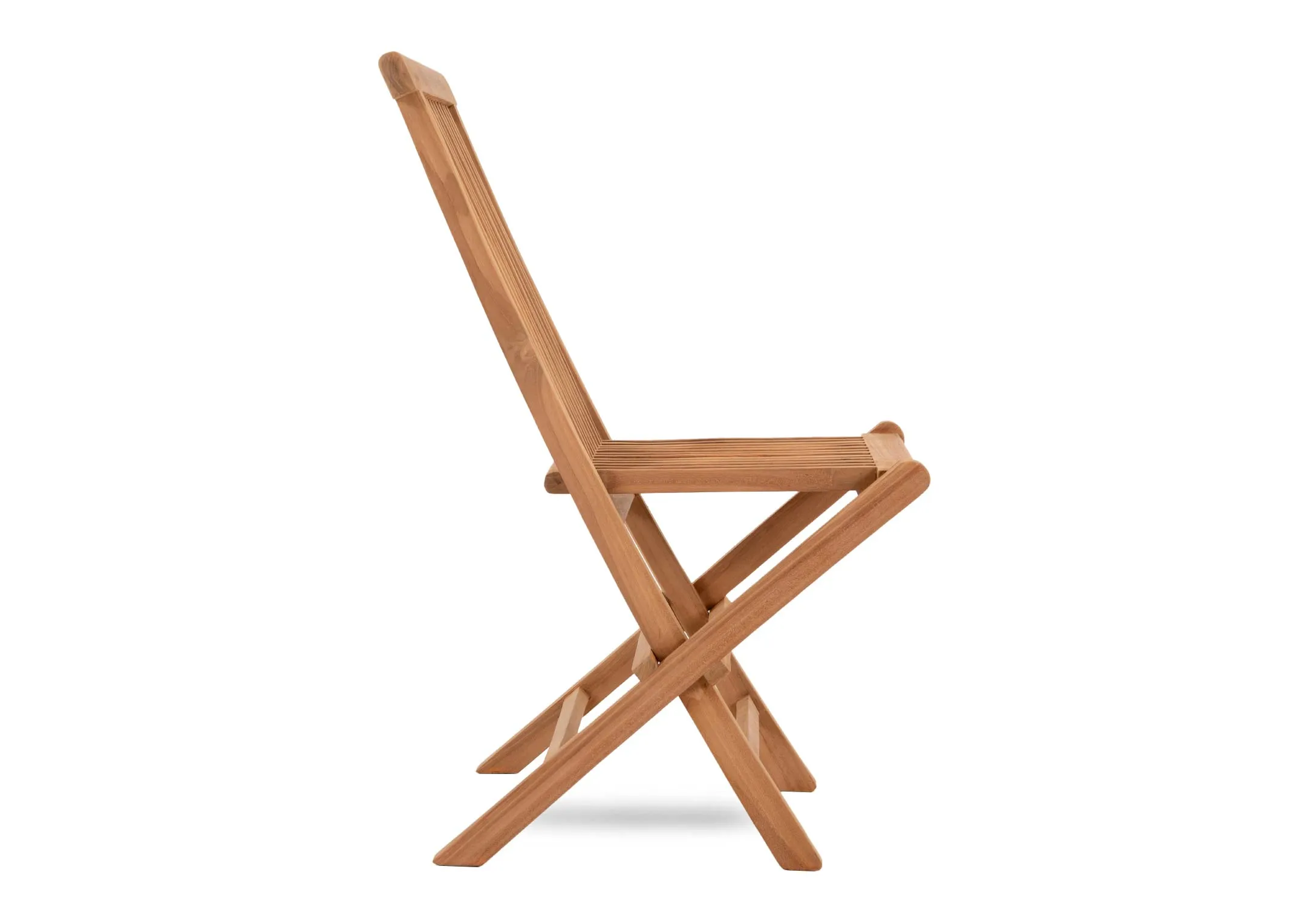 A lifestyle image of the Lagos set of 2 chairs and teak table with outdoor suitable candle holders