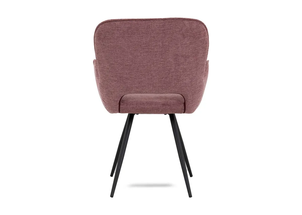 A dimension image of the Lilllie Plum Dining chair with 60cm x 60cm x 87cm