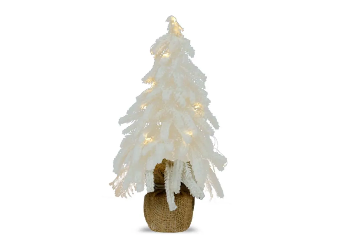 27cm Elsie Snow Tree with Lights - Christmas Figurine