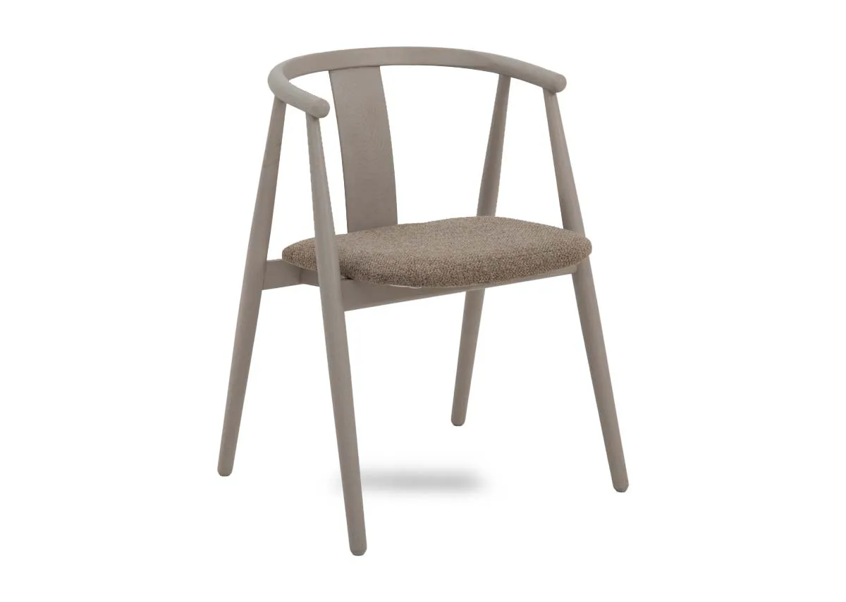 Taupe Dining Chair with Beige Cushion - Relate