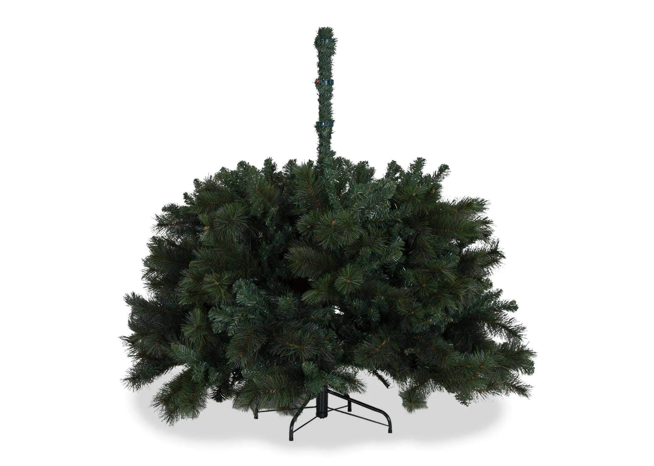 A shot of the 7ft mixed needle Christmas tree with 4 sections in place.