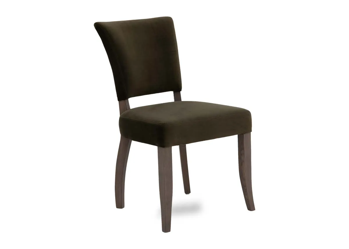 Vintage Green Fabric Dining Chair - Athy