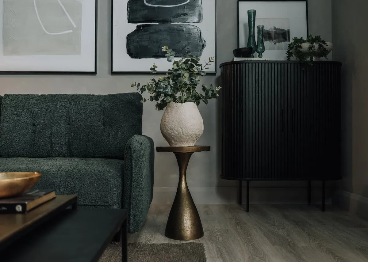 Brass Round Side Table - Bulan