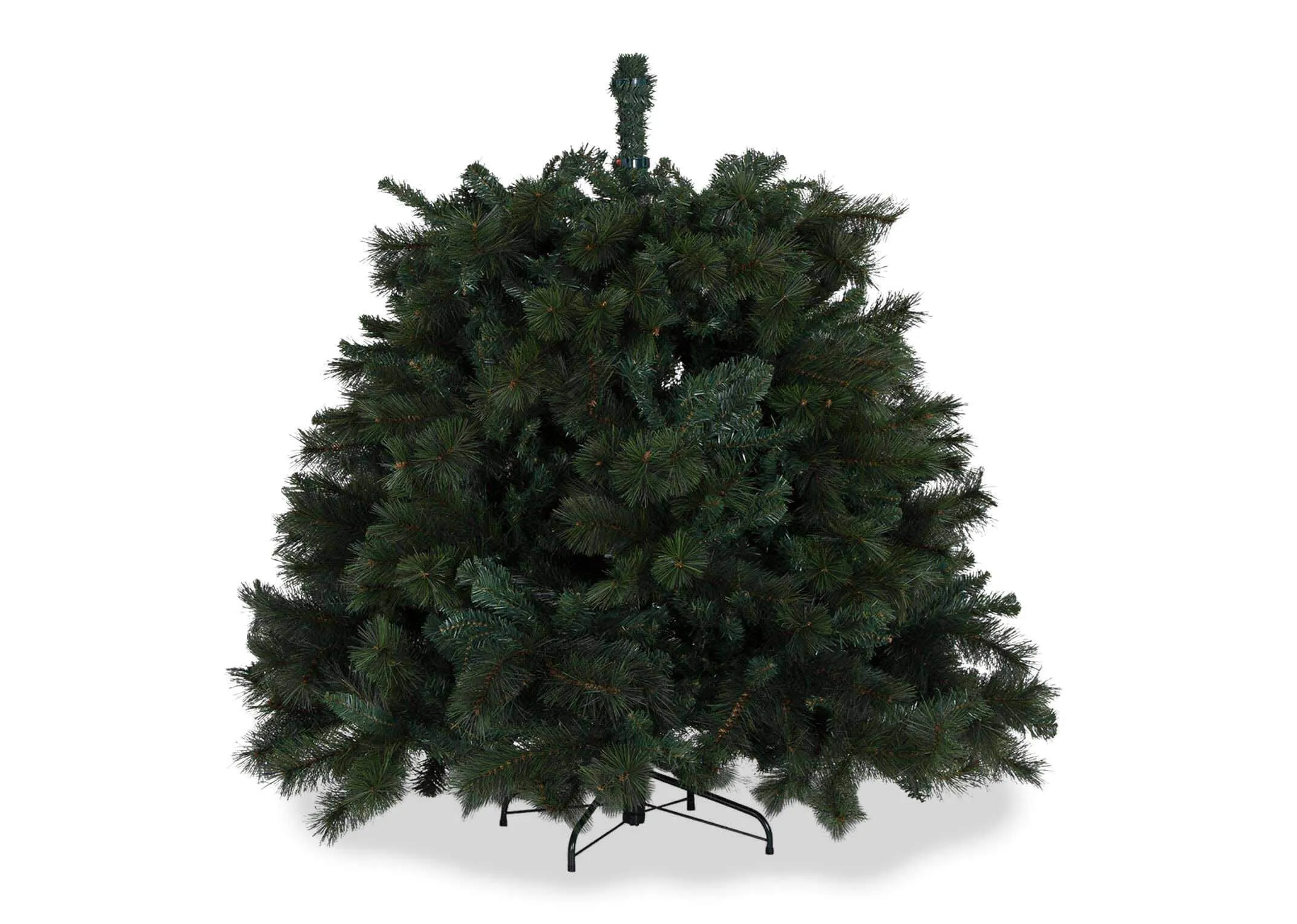 A shot of the 7ft mixed needle Christmas tree with 6 sections in place.