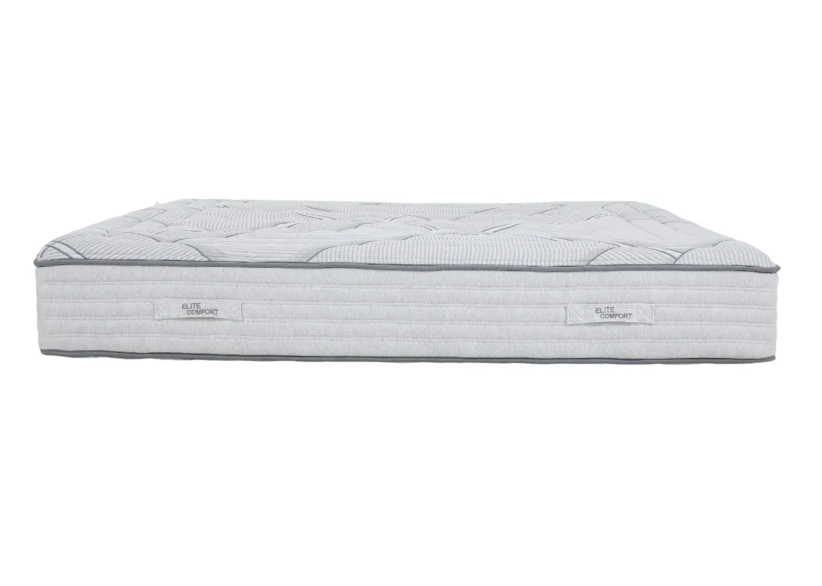 A side view of the Elite Comfort Mattress from EZ Living Furniture showing the memory foam top