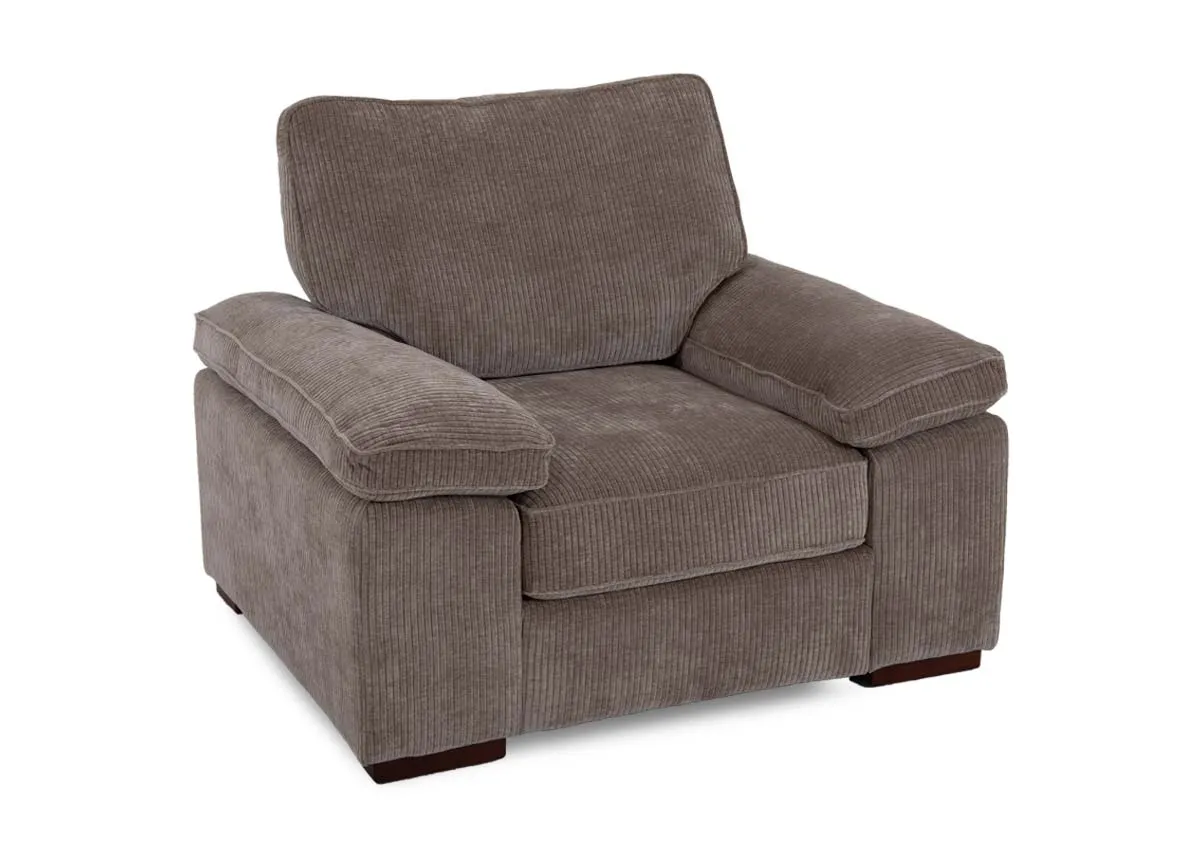 Beige Corduroy Armchair - Westport