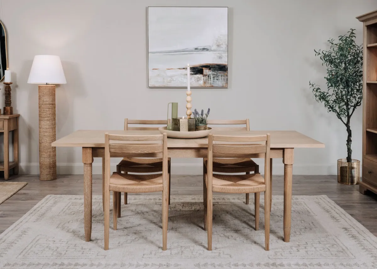 160cm-200cm Extendable Oak Dining Table - Dawn
