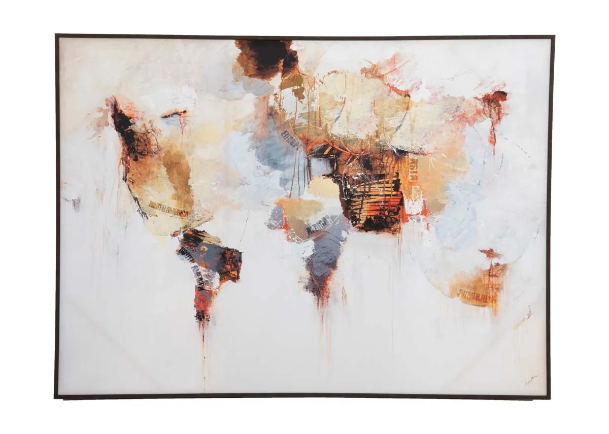 110cm x 150cm Framed Canvas - Worldwide