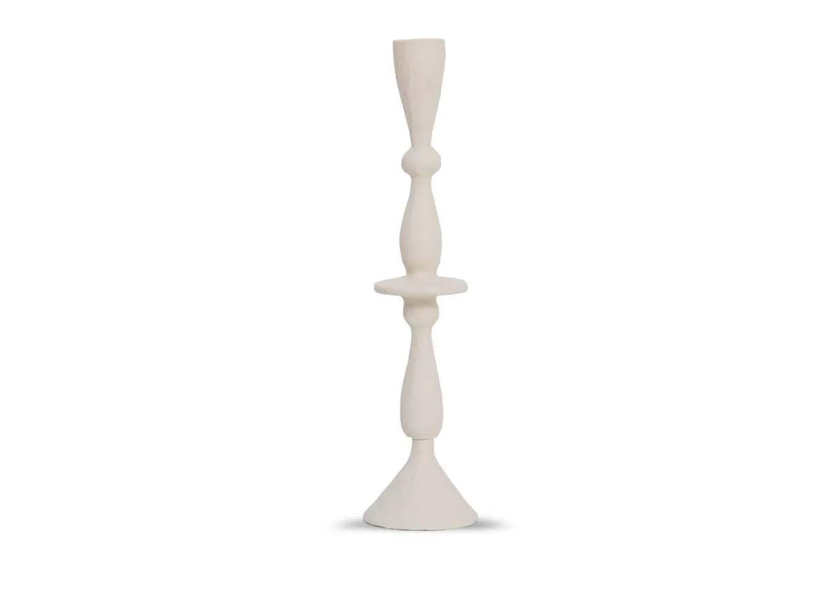 Large Cream Candle Holder - Casandra
