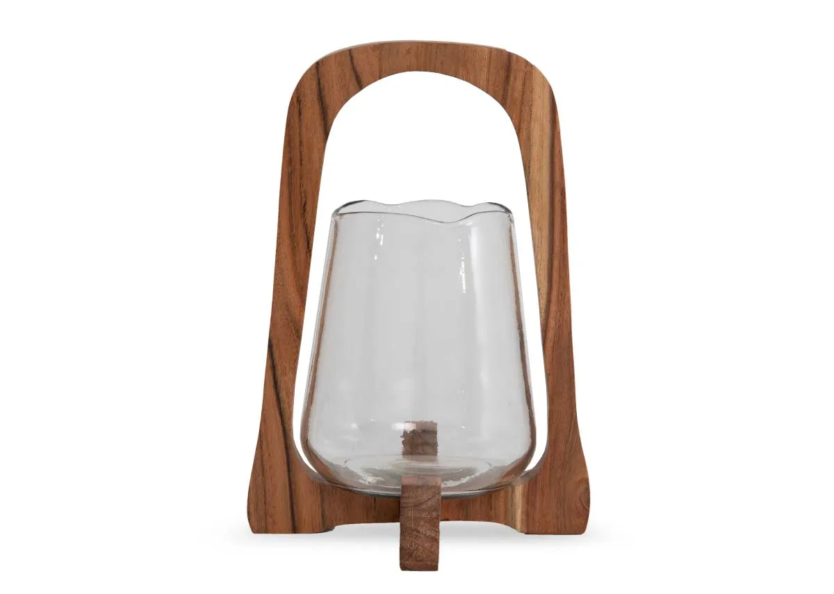 Large Glass Natural Candle Holder - Anosy