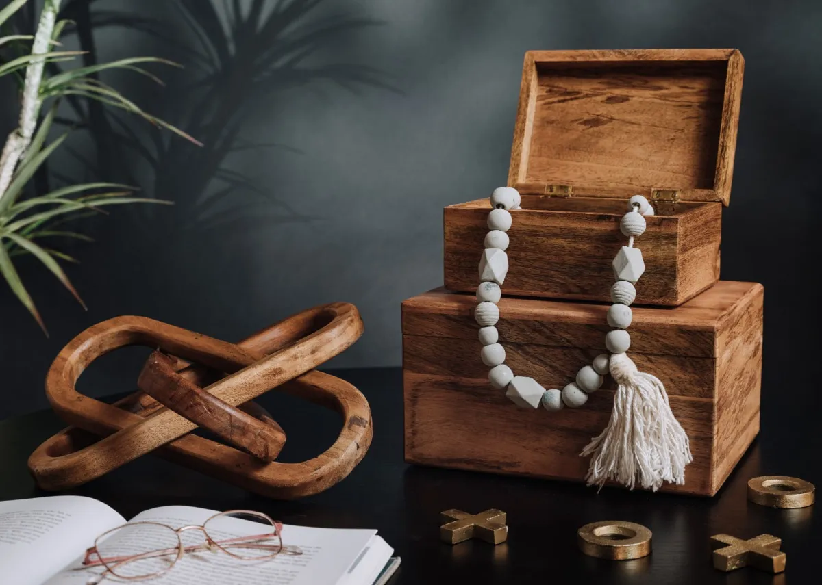 Set of 2 Wood Deco Boxes - Jett